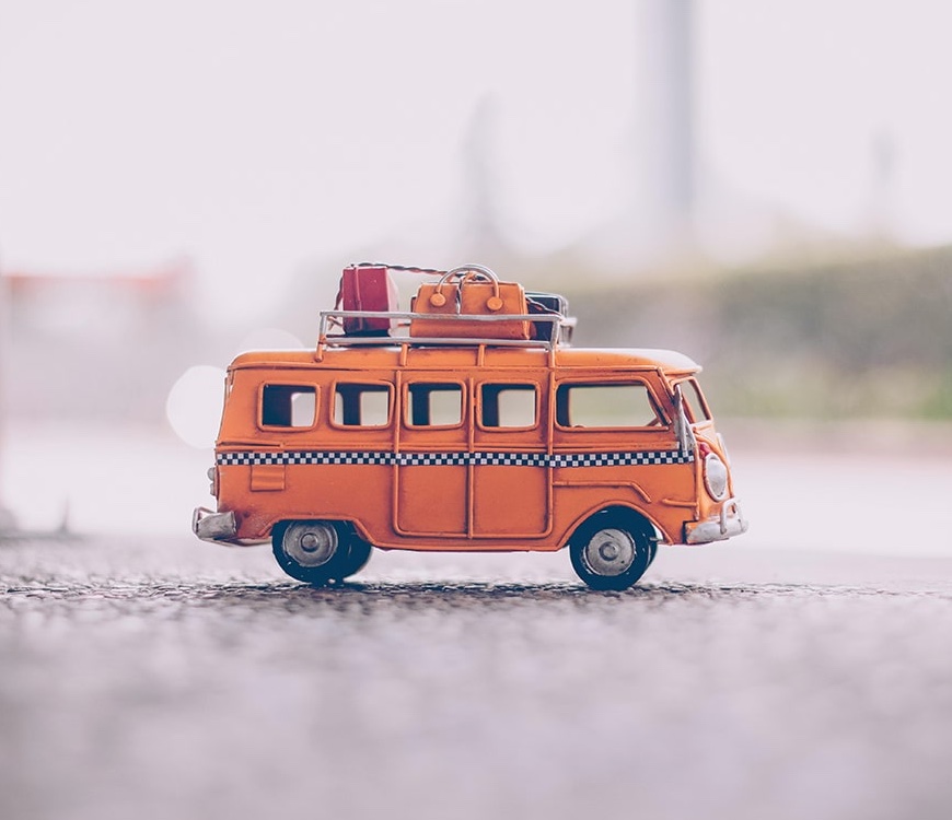 Little bus with bags